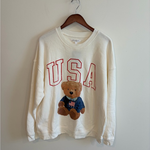 USA Teddy Bear Sweatshirt Size Large NWT - Picture 3 of 6